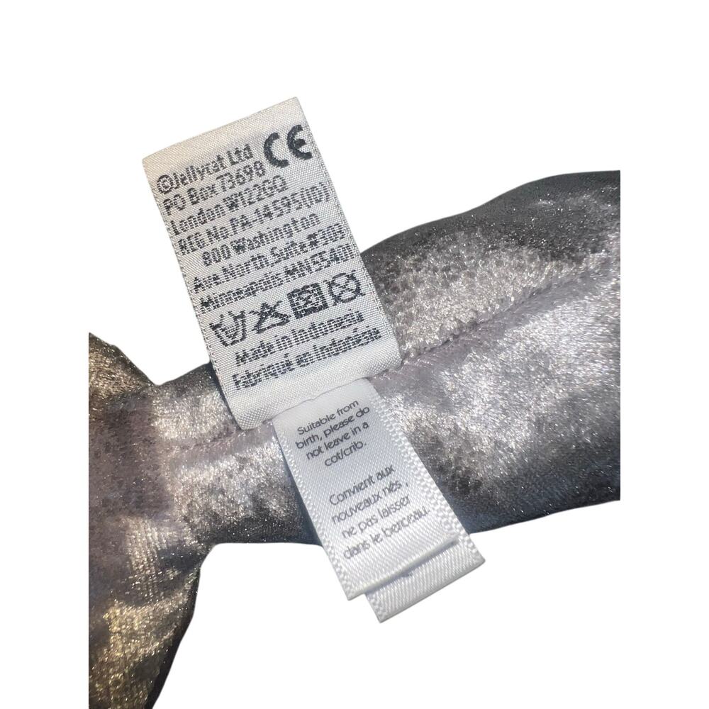 Jellycat London Retired Valentino Hammerhead Shark Plush 15” Soft Velvet Grey - Picture 6 of 6